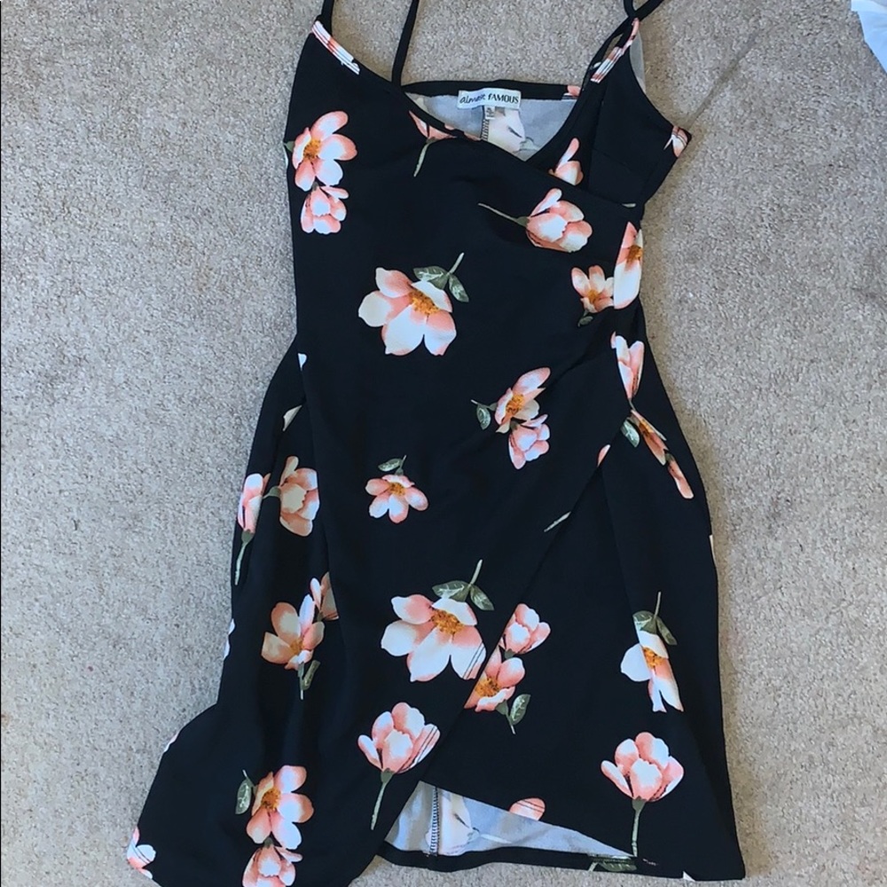 Black floral dress